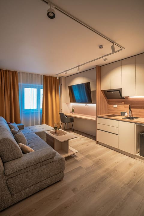 TV and multimedia, Kitchen or kitchenette, Living room, Seating area
