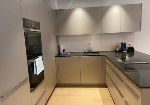 Coffee/tea facilities, Kitchen or kitchenette, oven, stove