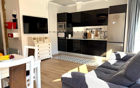 Living room, kitchen