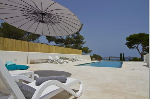 Property building, Living room, Swimming pool