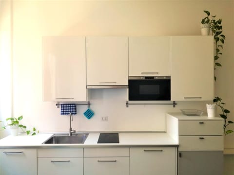 Kitchen or kitchenette, oven