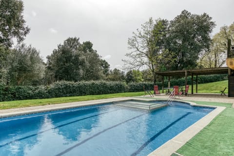 Property building, Living room, Swimming pool