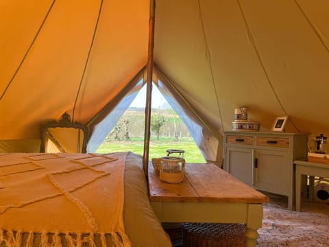 Tente glamping "bluebird" à la Ferme de la Chevêche Luxury tent in Wallonia, Belgium