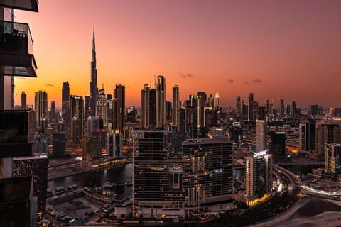 Natural landscape, Bird's eye view, City view, Sunset