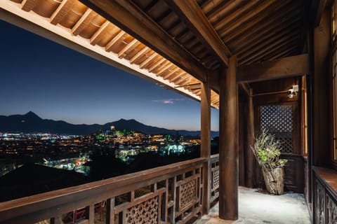 Night, Natural landscape, View (from property/room), Balcony/Terrace, Balcony/Terrace, Mountain view