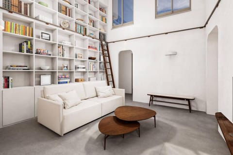 Library, Living room, Seating area