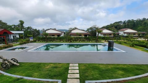 Day, Natural landscape, Garden, Garden view, Pool view, Swimming pool, sunbed