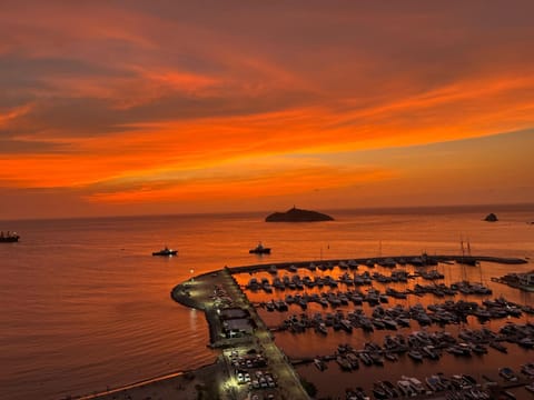 Bird's eye view, Beach, Sea view, Sunrise, Sunset