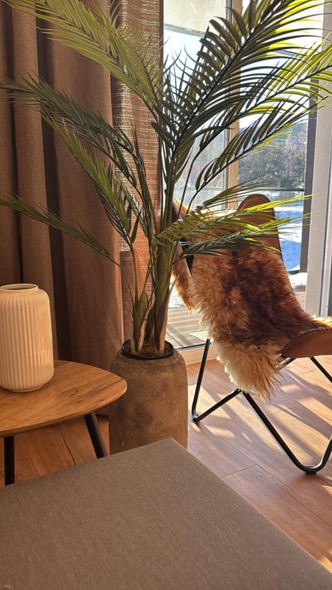 Living room, Seating area, Garden view