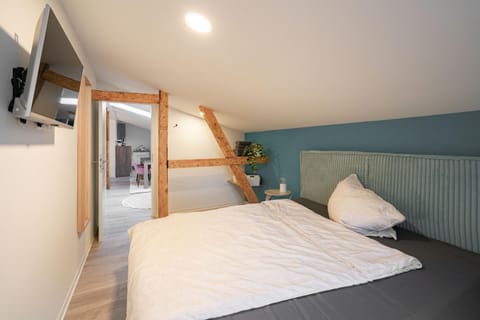 Bed, TV and multimedia, Photo of the whole room, Bedroom