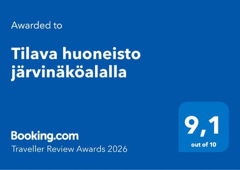 Tilava huoneisto järvinäköalalla Apartment in Finland