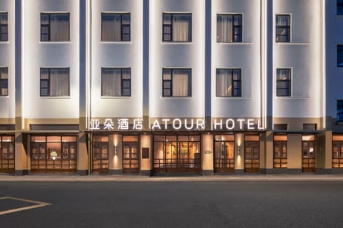 Property building, Night, Property logo or sign, Street view