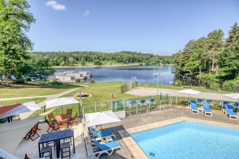 Natural landscape, Lake view, Swimming pool, sunbed