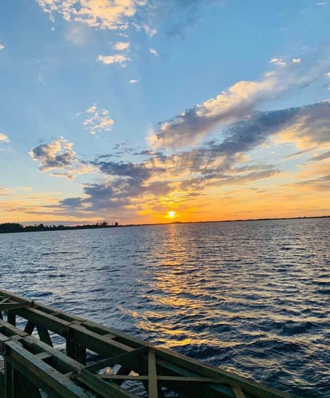Nearby landmark, Lake view, Sunset
