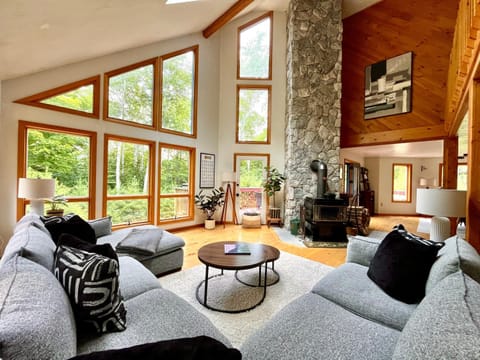 Natural landscape, Living room, Garden view, Garden view, Mountain view, Mountain view, fireplace, fireplace