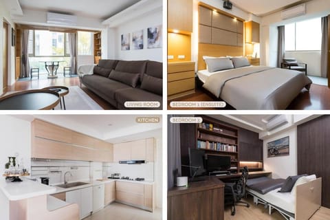 Bed, Kitchen or kitchenette, Living room, Seating area, Bedroom