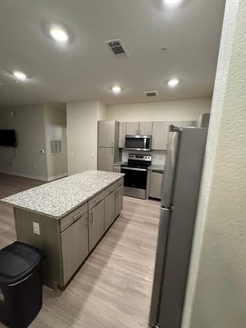 Kitchen or kitchenette, oven, stove