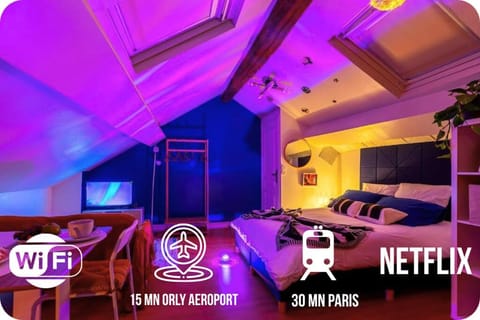 Le Nid Chromatique, Hyper Centre Palaiseau Apartment in Massy