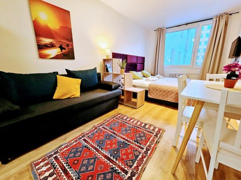 Bed, Living room, Photo of the whole room, Seating area