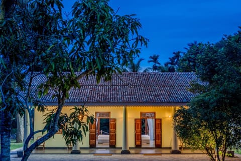 Property building, Night, Garden