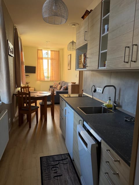 Kitchen or kitchenette, Living room, Dining area