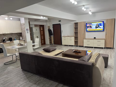 TV and multimedia, Kitchen or kitchenette, Living room, Seating area, Evening entertainment