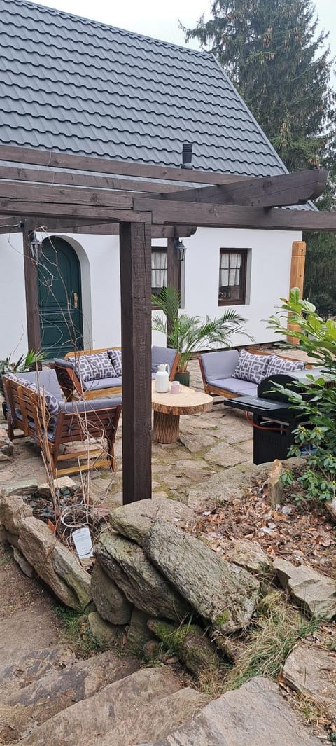 Property building, Patio, Day, Seating area