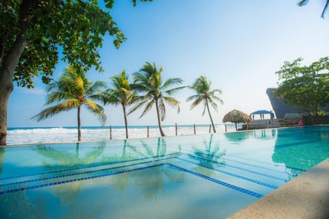 Nearby landmark, Day, Natural landscape, Pool view, Sea view, Swimming pool, sunbed