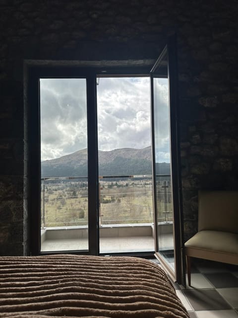 Bed, Natural landscape, Photo of the whole room, Bedroom, Mountain view