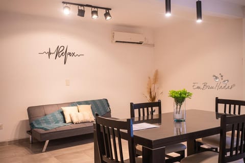 Living room, Seating area, Dining area, air conditioner