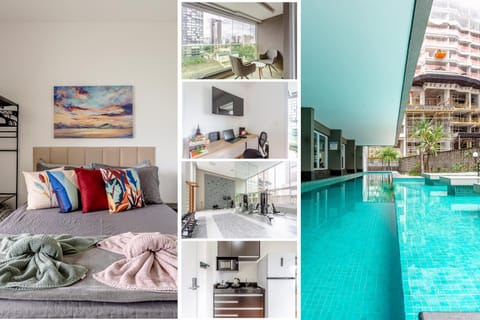 Bed, View (from property/room), Kitchen or kitchenette, Fitness centre/facilities, Bedroom, Swimming pool