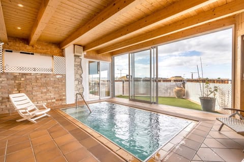Property building, Living room, Swimming pool