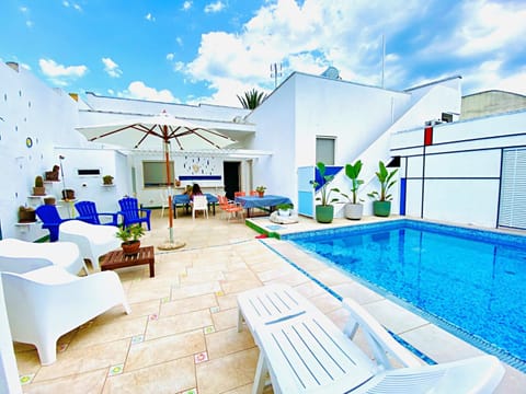 Patio, Pool view, Swimming pool, Inner courtyard view, sunbed