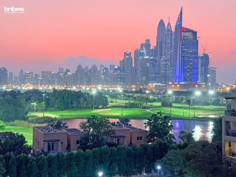 Nearby landmark, Night, Natural landscape, Bird's eye view, Golfcourse, City view, Lake view