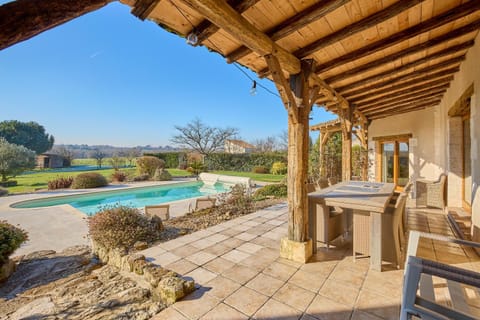 Patio, Dining area, Garden view, Pool view, Swimming pool