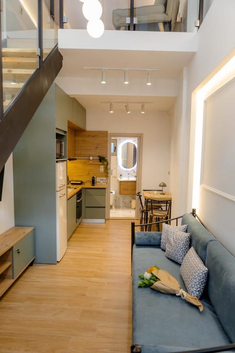 Kitchen or kitchenette, Living room, Seating area, Dining area, oven, stove