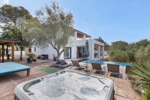 Property building, Living room, Swimming pool