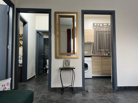 Kitchen or kitchenette, washing machine