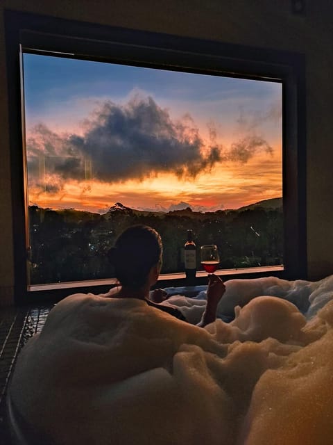 Hot Tub, View (from property/room), Mountain view, Sunset