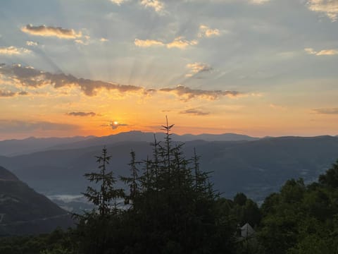 Natural landscape, Mountain view, Sunset