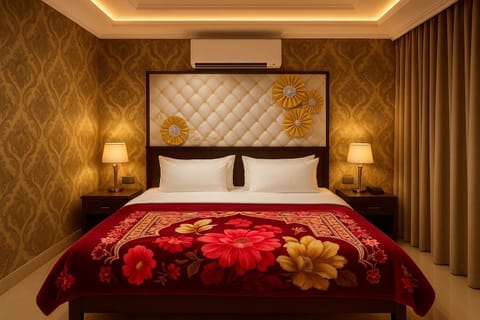 Bed, air conditioner