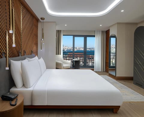 Bed, Bedroom, Sea view