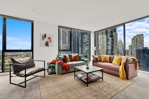 View (from property/room), Living room, Seating area, City view