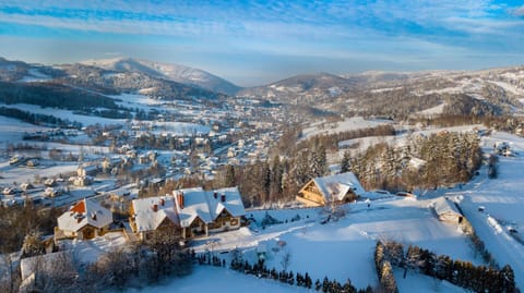Day, Natural landscape, Bird's eye view, Winter, Mountain view