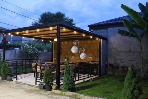 Patio, Night, Garden, Garden view