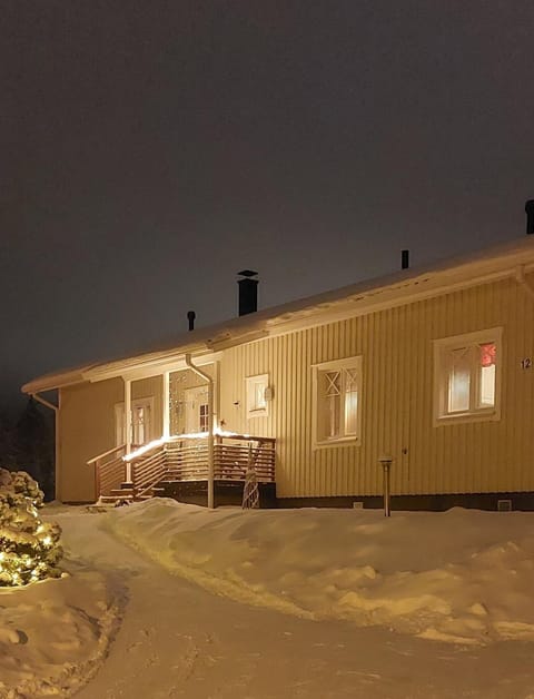 Property building, Night, Winter
