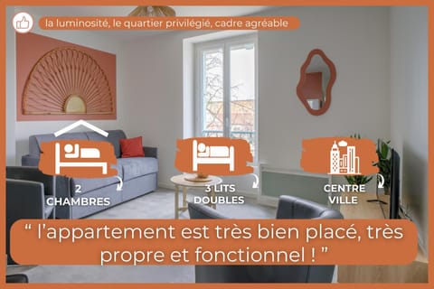 Tournette -6 pers - Hyper Centre - WIFI Apartment in Bourgogne-Franche-Comté