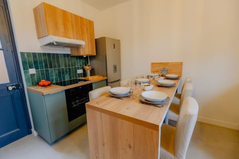 Dining area, oven, stove, kitchen