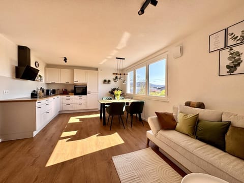 Living room, kitchen