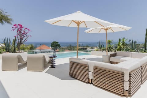 Patio, Natural landscape, Pool view, Sea view, Swimming pool, sunbed